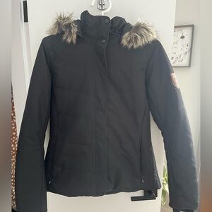 Obermeyer Women's Black Ski Jacket with Faux Fur Hood